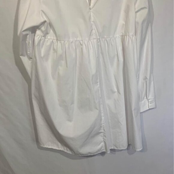 WOMAN’S white dress shirt tunic dress. Size 8. Back zipper. New condition. - Picture 8 of 10